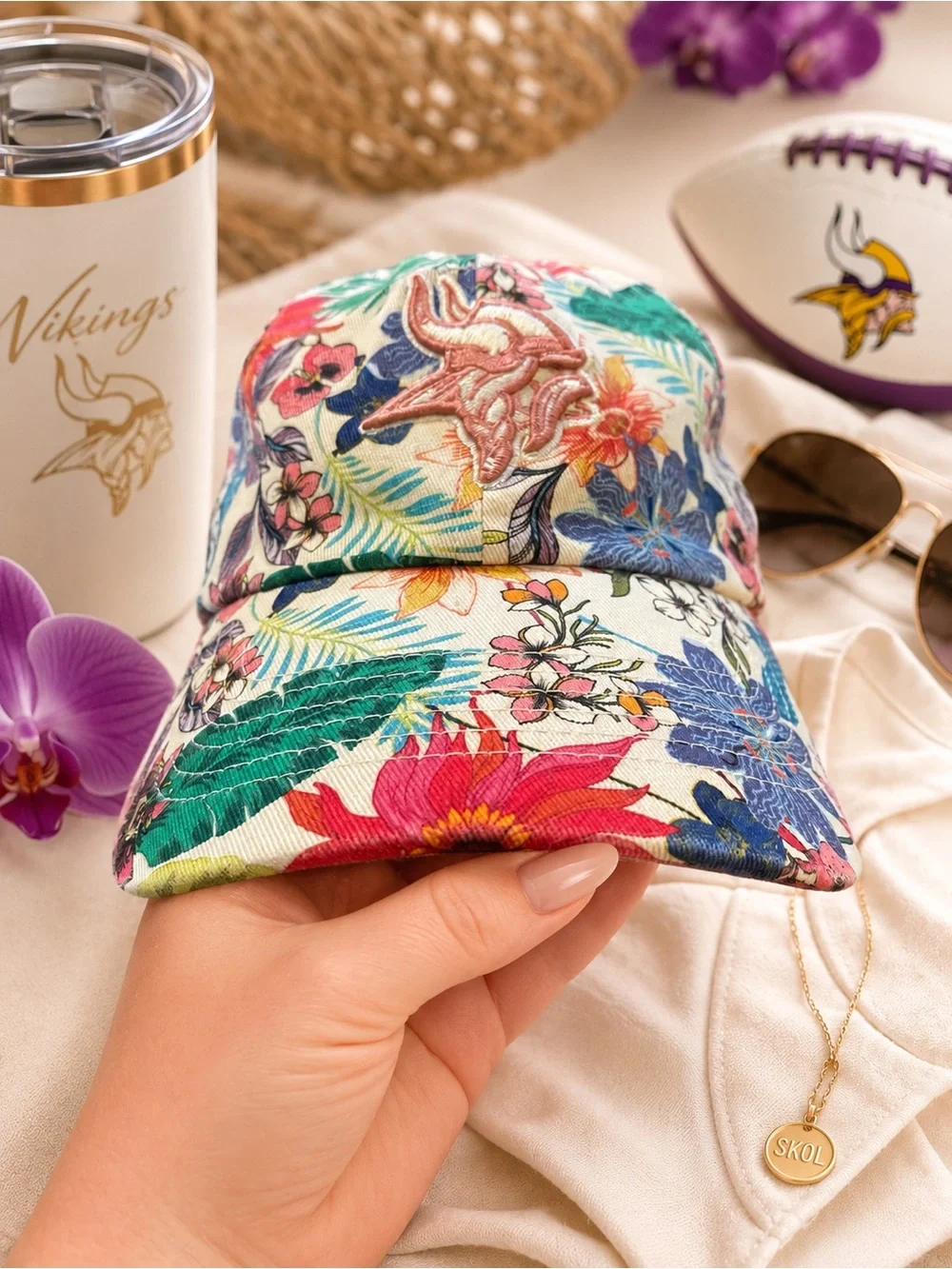’47 Brand Minnesota Vikings Floral Tropical Women’s Adjustable Hat